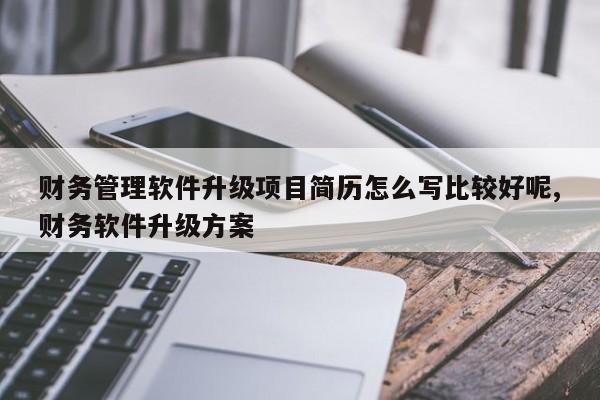 财务管理软件升级项目简历怎么写比较好呢,财务软件升级方案